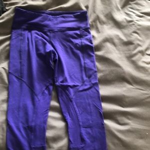 Purple crop lululemon leggings